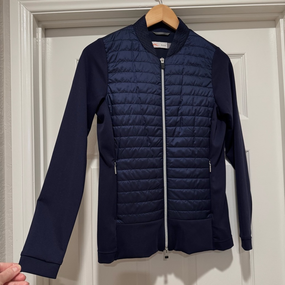 New! KJUS Retention Women’s Insulated Golf Jacket in Navy Blue Size 36 Small